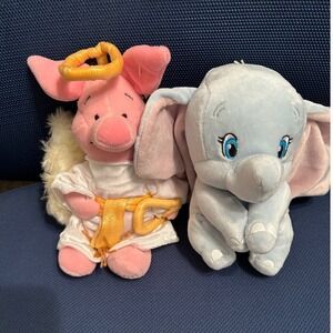 Disney Piglet Cupid & Dumbo TY Plush Bundle – Valentine's Gift – Adorable Pair